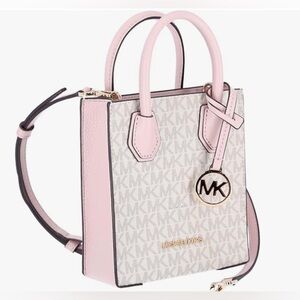 Micheal Kors Mercer Extra-Small Logo and Leather Crossbody Bag
